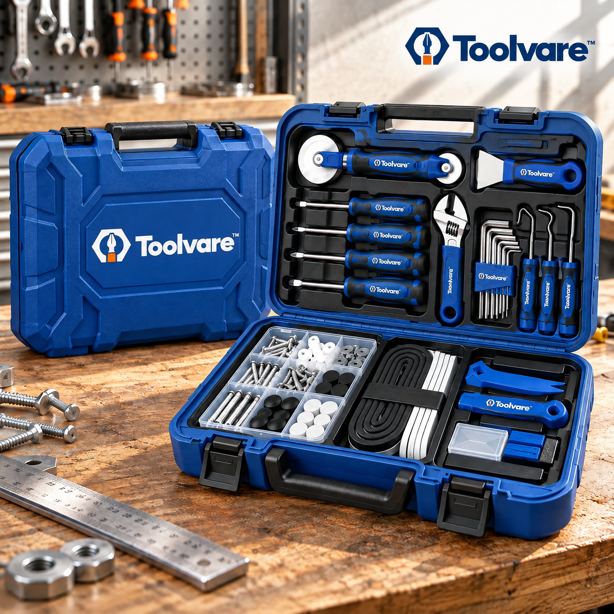 Toolvare™ Door & Window Repair Tool Kit with Multi-Function Home Maintenance Tools & Storage Case