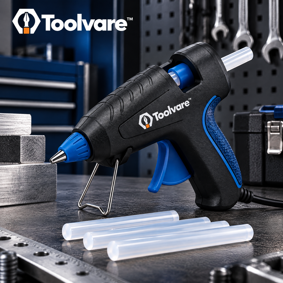 Toolvare™ Mini Fast-Heating Hot Glue Gun with Anti-Drip Nozzle for DIY & Repair Projects