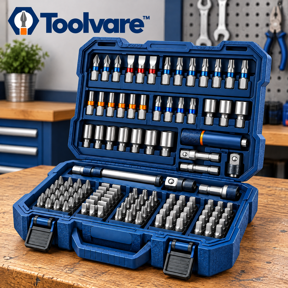 Toolvare™ Professional Impact Drill Bit Set with Multi-Size Hex Shank Screwdriver Bits