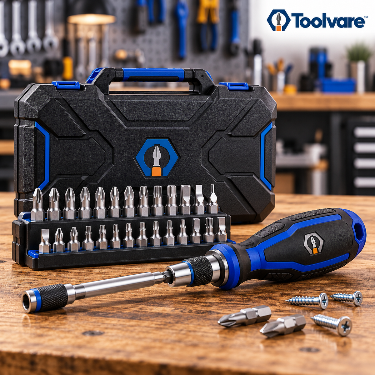 Toolvare™ Magnetic Precision Screwdriver Set with Multi-Size Bits & Portable Storage Case