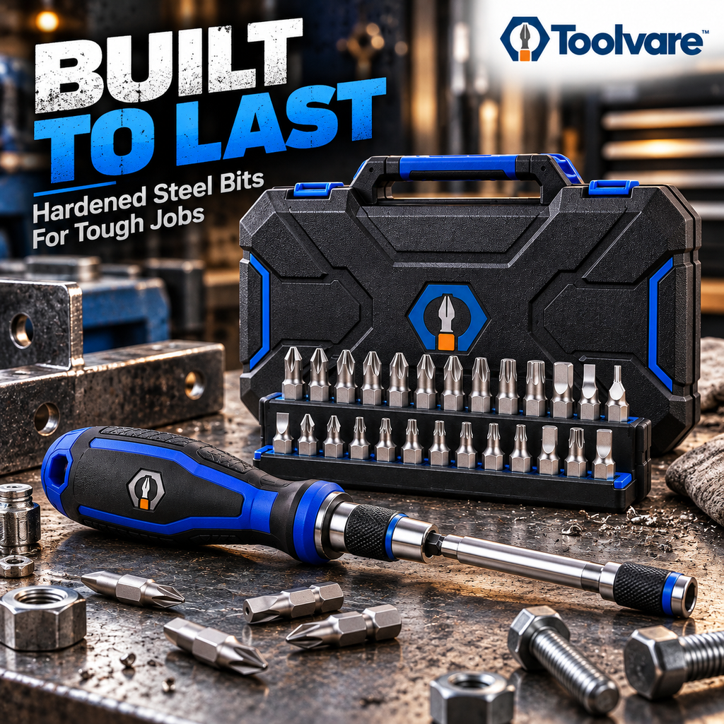 Toolvare™ Magnetic Precision Screwdriver Set with Multi-Size Bits & Portable Storage Case